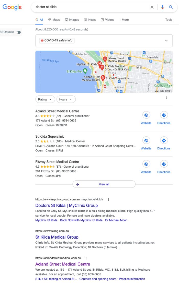 SEO for Doctors St Kilda